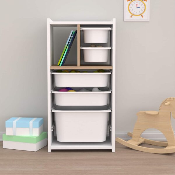 ΣΥΡΤΑΡΙΕΡΑ SANI HM18209.01 ΜΕΛΑΜΙΝΗ ΣΕ ΛΕΥΚΟ-ΣΟΝΟΜΑ & ΛΕΥΚΑ ΣΥΡΤΑΡΙΑ P.E. 45,5x30x90Υεκ. - Image 3