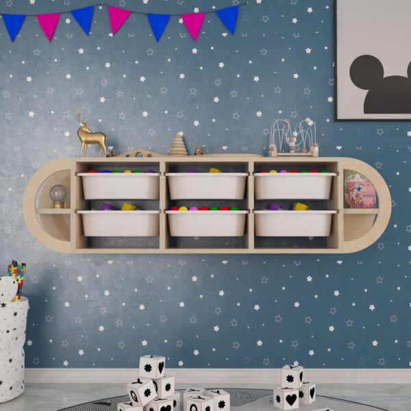 ΣΥΡΤΑΡΙΕΡΑ ΤΟΙΧΟΥ SANI HM18228.03 ΞΥΛΟ ΣΗΜΥΔΑΣ & 6 ΛΕΥΚΑ ΣΥΡΤΑΡΙΑ P.E. 126x26x33Υεκ. - Image 5