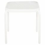 ΤΡΑΠΕΖΑΚΙ ΕΞ.ΧΩΡΟΥ ΤΕΤΡΑΓΩΝΟ DIDO HM5975.02 ΛΕΥΚΟ ΜΕΤΑΛΛΟ-ΓΥΑΛΙ 40x40x40Υεκ - Image 3