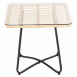 ΤΡΑΠΕΖΑΚΙ GERRY HM5717.11 ΜΕ WICKER ΜΠΕΖ-ΜΑΥΡΟ ΜΕΤΑΛ.ΣΚΕΛΕΤΟ 50x50x47,5Υεκ. - Image 3