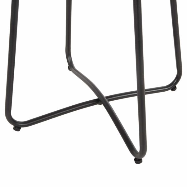 ΤΡΑΠΕΖΑΚΙ GERRY HM5717.11 ΜΕ WICKER ΜΠΕΖ-ΜΑΥΡΟ ΜΕΤΑΛ.ΣΚΕΛΕΤΟ 50x50x47,5Υεκ. - Image 6
