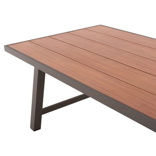 ΤΡΑΠΕΖΙ ΑΛΟΥΜΙΝΙΟΥ GOBAR HM6060.04 ΣΑΜΠΑΝΙ ΜΕ ΕΠΙΦΑΝΕΙΑ ΑΠΟΜΙΜΗΣΗΣ ΞΥΛΟΥ 240Χ105Χ75Υεκ. - Image 5