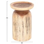 ΤΡΑΠΕΖΙ ΒΟΗΘΗΤΙΚΟ LOKI HM9899 ΜΑΣΙΦ ΞΥΛΟ SUAR ΣΕ ΦΥΣΙΚΟ Φ30x46Υεκ. - Image 2