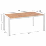 ΤΡΑΠΕΖΙ ΕΞΩΤ.ΧΩΡΟΥ GOYA HM6059.01 ΑΛΟΥΜΙΝΙΟ ΛΕΥΚΟ & POLYWOOD 160X80Χ75Υεκ. - Image 2