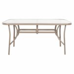 ΤΡΑΠΕΖΙ BRUNO 150X90Χ72Υεκ. ΜΕΤΑΛΛΙΚΟ ΣΑΜΠΑΝΙ ΜΕ ΤΡΥΠΑ ΟΜΠΡΕΛΑΣ Φ38mm HM5145.14 - Image 3