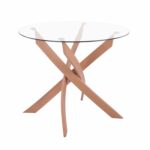 ΤΡΑΠΕΖΙ ΚΟΥΖΙΝΑΣ ΣΤΡΟΓΓΥΛΟ JAFARU HM8499.12 ΜΕΤΑΛ.ΠΟΔΙΑ ΧΡΩΜΑ ΦΥΣΙΚΟ Φ90x75Yεκ.