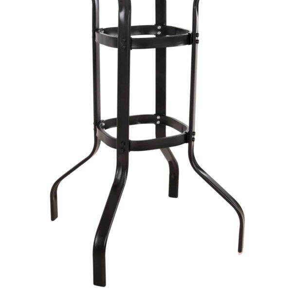 ΤΡΑΠΕΖΙ ΜΠΑΡ ΤΕΤΡΑΓΩΝΟ FIGGY HM6066.03 ΜΕΤΑΛΛΙΚΟ ΜΑΥΡΟ-ΓΥΑΛΙ ΑΣΦΑΛΕΙΑΣ 60x60x100Υεκ - Image 6