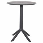 ΤΡΑΠΕΖΙ ΠΟΛΥΠΡΟΠΥΛΕΝΙΟΥ ΣΤΡΟΓΓΥΛΟ TERRIN HM6124.20 ΓΚΡΙ Φ61x77Υεκ. - Image 3