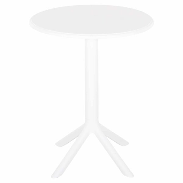 ΤΡΑΠΕΖΙ ΠΟΛΥΠΡΟΠΥΛΕΝΙΟΥ ΣΤΡΟΓΓΥΛΟ TERRIN HM6124.11 ΛΕΥΚΟ Φ61x77Υεκ. - Image 3