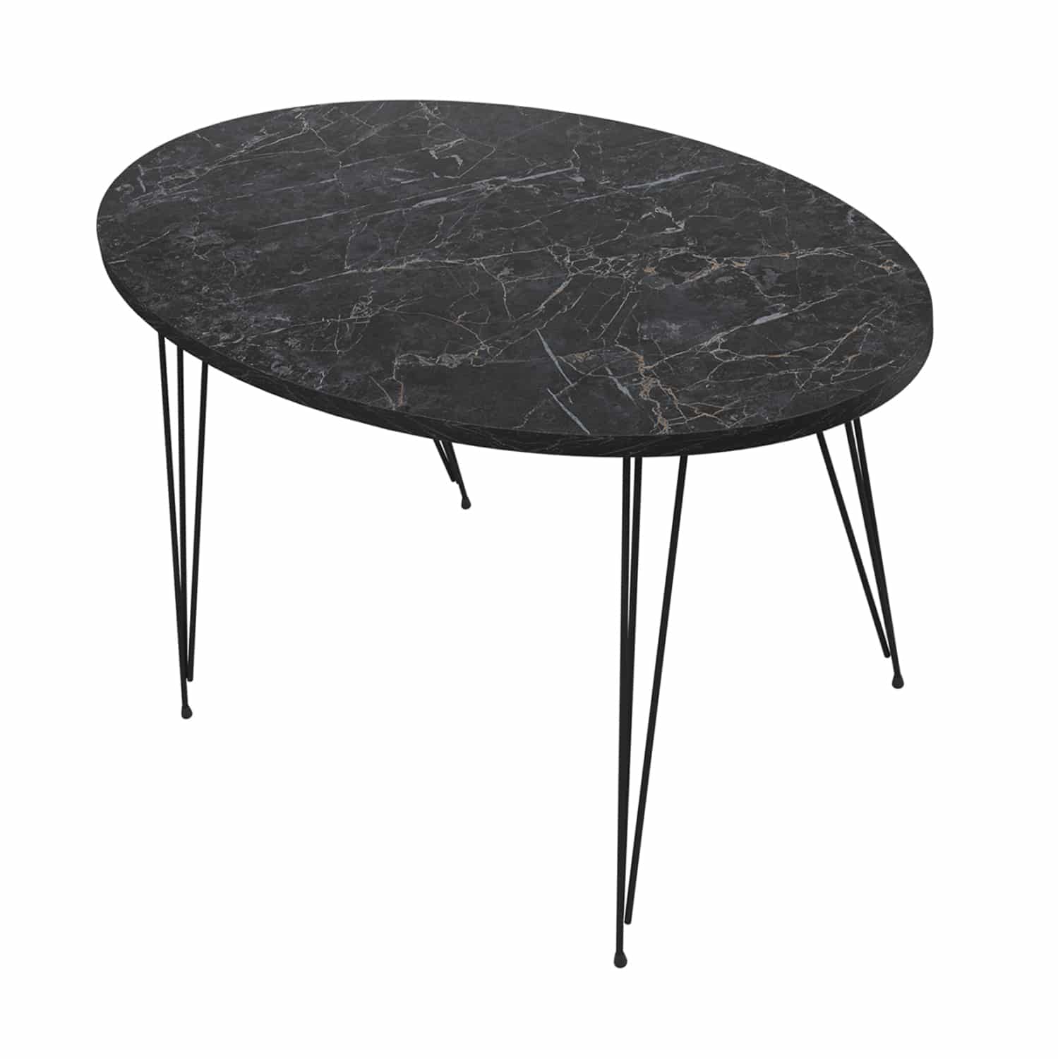 HM18177.02 ΤΡΑΠΕΖΙ ΣΑΛΟΝΙΟΥ GRANIT HM18177.02 ΜΕΛΑΜΙΝΗ ΜΑΥΡΟ ΜΑΡΜΑΡΟ-ΜΕΤΑΛ.ΠΟΔΙΑ 90x50x42Υεκ - Image 1