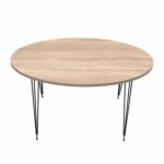 ΤΡΑΠΕΖΙ ΣΑΛΟΝΙΟΥ GRANIT HM18177.03 ΜΕΛΑΜΙΝΗ ΣΕ ΣΟΝΟΜΑ-ΜΕΤΑΛ.ΠΟΔΙΑ 90x50x42Υεκ - Image 3