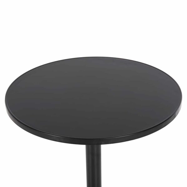 ΤΡΑΠΕΖΙ ΣΤΡΟΓΓΥΛΟ GOSS HM5974.01 ΑΛΟΥΜΙΝΙΟ ΜΑΥΡΟ Φ60x70Υεκ. - Image 4