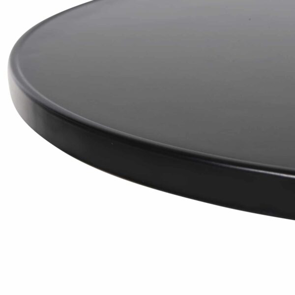 ΤΡΑΠΕΖΙ ΣΤΡΟΓΓΥΛΟ GOSS HM5974.01 ΑΛΟΥΜΙΝΙΟ ΜΑΥΡΟ Φ60x70Υεκ. - Image 6