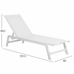 ΞΑΠΛΩΣΤΡΑ ΑΛΟΥΜΙΝΙΟΥ ΜΕ ΜΑΞΙΛΑΡΙ RABIA HM5982.01 ΣΕ ΛΕΥΚΟ 191,5x60x89,5Υεκ. - Image 2