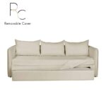 ISLAND ΚΑΝΑΠΕΣ 3ΘΕΣΙΟΣ ΜΕ ΑΠΟΣΥΡΟΜΕΝΟ ΥΦΑΣΜΑ ΚΑΙ ΜΗΧΑΝΙΣΜΟ ΜΕ ΣΤΡΩΜΑ BEIGE ΑΝΟΙΧΤΟ ASTI1 230x90x76 01-3513 - Image 3