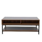 ZUMA COFFEE TABLE 2ΣΥΡΤΑΡΙΑ 3ΡΑΦΙΑ ΚΑΡΥΔΙ ΜΑΥΡΟ 111.5x60x44 04-1057 - Image 3