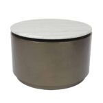 POMMA COFFEE TABLE TRAVERTINE BRONZE 60x60x38 04-1115