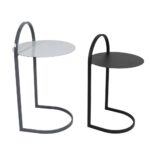 STECH SIDE TABLE SET 2ΤΕΜ ΛΕΥΚΟ ΜΑΥΡΟ ΓΚΡΙ ΜΑΥΡΟ 40x40x68 04-1124