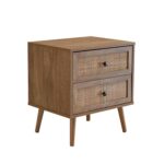 AMMOS ΚΟΜΟΔΙΝΟ 2ΣΥΡΤΑΡΙΑ ΦΥΣΙΚΟ ΜΕ RATTAN 50x39x54.8 09-1233