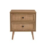 AMMOS ΚΟΜΟΔΙΝΟ 2ΣΥΡΤΑΡΙΑ ΦΥΣΙΚΟ ΜΕ RATTAN 50x39x54.8 09-1233 - Image 4