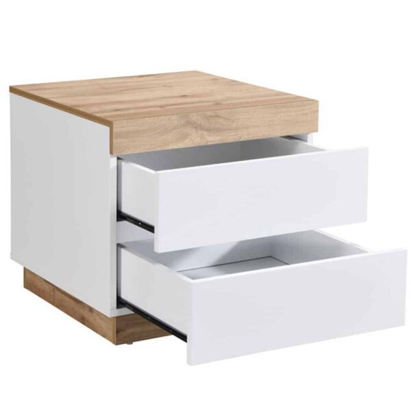 CASA ΚΟΜΟΔΙΝΟ 2ΣΥΡΤΑΡΙΑ ΛΕΥΚΟ ΦΥΣΙΚΟ 50x50x50 09-2049 - Image 2