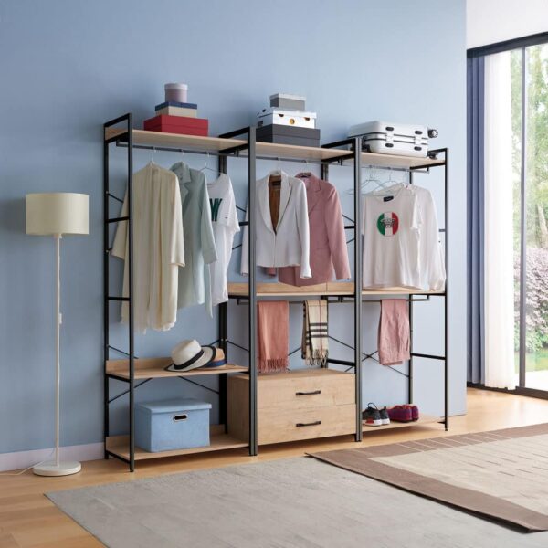 XENIA ΝΤΟΥΛΑΠΑ ΦΥΣΙΚΟ ΜΑΥΡΟ 60x40x200 18-0018 - Image 2