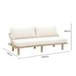 SIESTA ΚΑΝΑΠΕΣ ΚΡΕΒΑΤΙ ΦΥΣΙΚΟ CREAM 180x80x59 22-0276 - Image 5