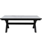 SORPRESA ΤΡΑΠΕΖΙ ΕΠΕΚΤΕΙΝΟΜΕΝΟ-Η TERRAZZO ΓΚΡΙ ΣΚΟΥΡΟ 202x101x77 22-0292 - Image 2