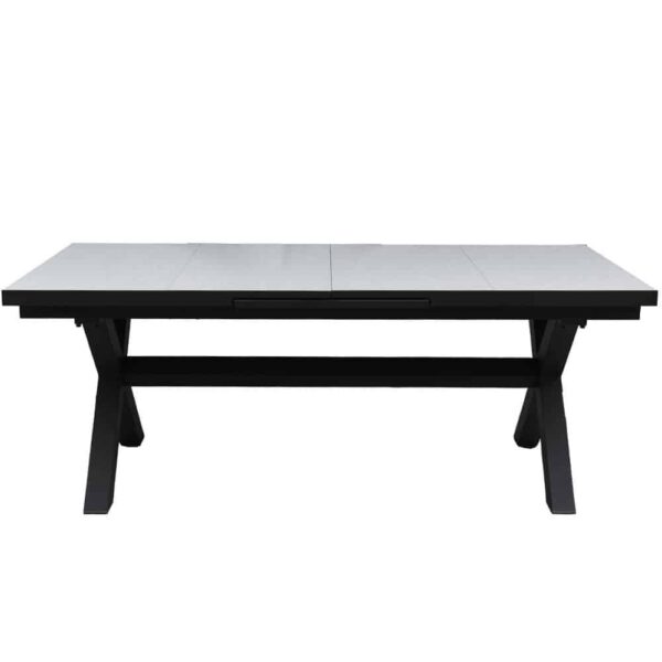 SORPRESA ΤΡΑΠΕΖΙ ΕΠΕΚΤΕΙΝΟΜΕΝΟ-Η TERRAZZO ΓΚΡΙ ΣΚΟΥΡΟ 202x101x77 22-0292 - Image 2