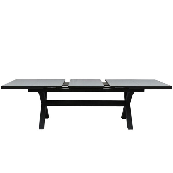 SORPRESA ΤΡΑΠΕΖΙ ΕΠΕΚΤΕΙΝΟΜΕΝΟ-Η TERRAZZO ΓΚΡΙ ΣΚΟΥΡΟ 202x101x77 22-0292 - Image 4