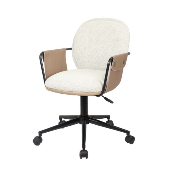 POST ΚΑΡΕΚΛΑ ΓΡΑΦΕΙΟΥ BEIGE ΚΑΦΕ 55x59x93 25-0738 - Image 4