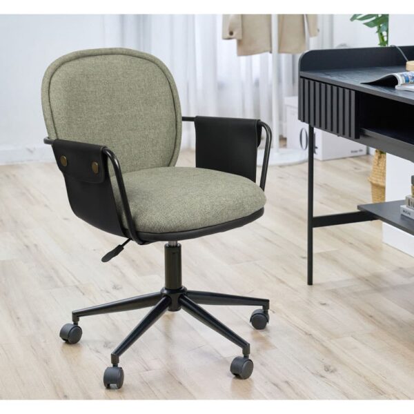 POST ΚΑΡΕΚΛΑ ΓΡΑΦΕΙΟΥ ΛΑΔΙ ΜΑΥΡΟ 55x59x93 25-0740 - Image 2