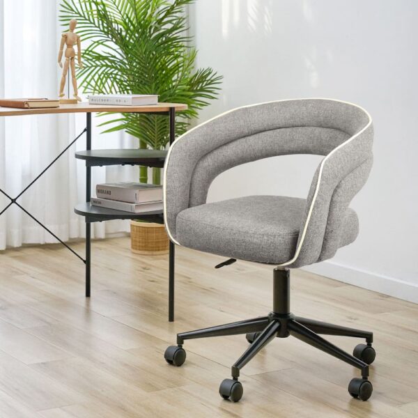 LA LUNA ΚΑΡΕΚΛΑ ΓΡΑΦΕΙΟΥ ΓΚΡΙ 59x56.5x87.5 25-0743 - Image 2