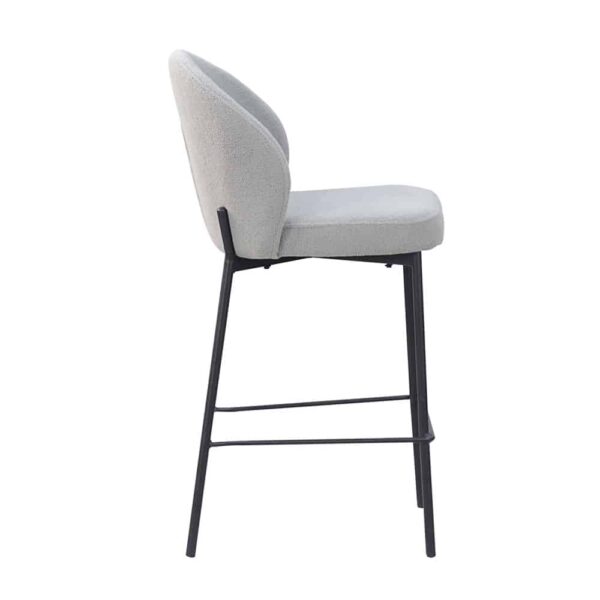 LUNE ΣΚΑΜΠΟ BAR ΓΚΡΙ 48x53.5x95.5 26-0059 - Image 2