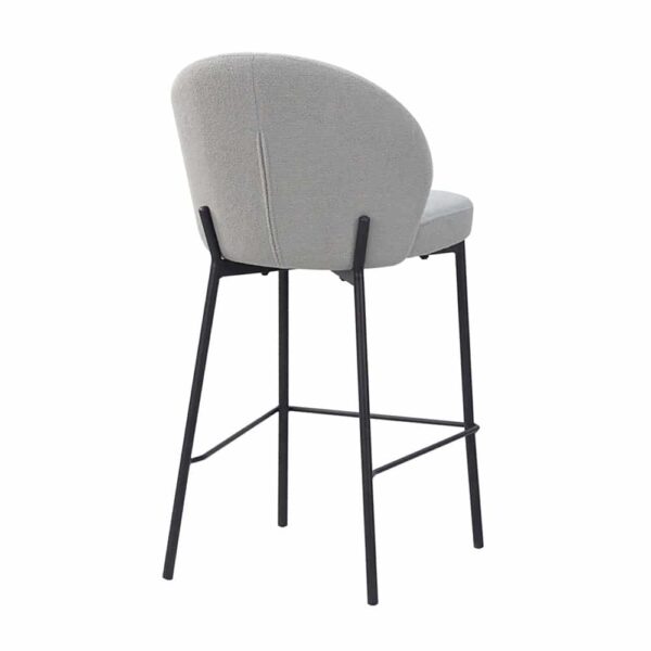 LUNE ΣΚΑΜΠΟ BAR ΓΚΡΙ 48x53.5x95.5 26-0059 - Image 3