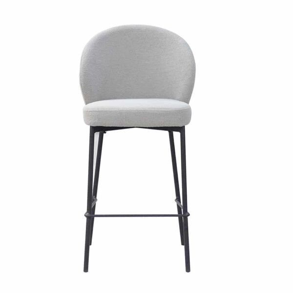 LUNE ΣΚΑΜΠΟ BAR ΓΚΡΙ 48x53.5x95.5 26-0059 - Image 4