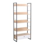 TRILOGY ΒΙΒΛΙΟΘΗΚΗ ΦΥΣΙΚΟ ΜΑΥΡΟ 70x30x159 28-0308