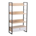 TRILOGY ΒΙΒΛΙΟΘΗΚΗ ΦΥΣΙΚΟ ΜΑΥΡΟ 70x30x125 28-0309