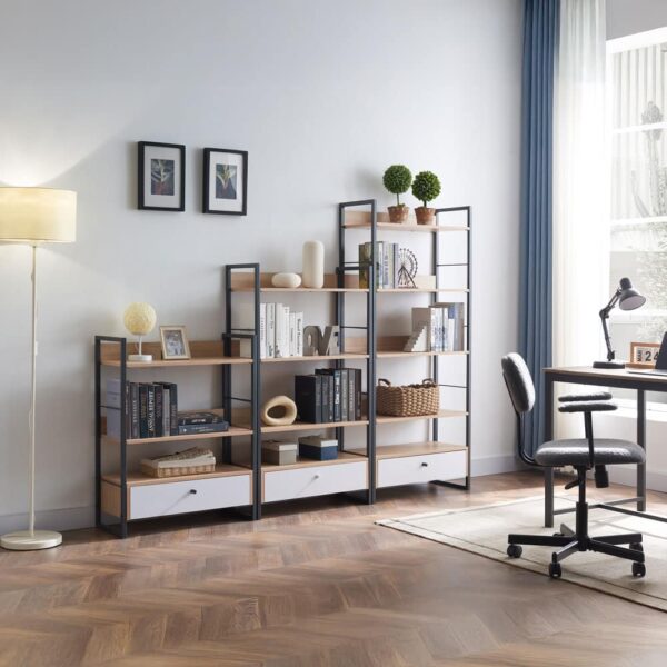 TRILOGY ΒΙΒΛΙΟΘΗΚΗ ΦΥΣΙΚΟ ΜΑΥΡΟ 70x30x90 28-0310 - Image 2