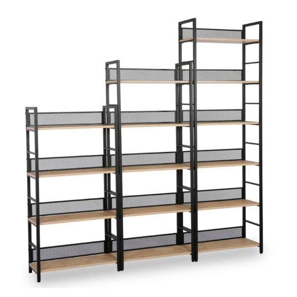 NEST ΒΙΒΛΙΟΘΗΚΗ ΦΥΣΙΚΟ ΜΑΥΡΟ 60x28x154 28-0314 - Image 4