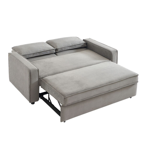 CUBO ΚΑΝΑΠΕΣ ΚΡΕΒΑΤΙ 3ΘΕΣΙΟΣ ΓΚΡΙ 172x90x89 70-0356 - Image 2