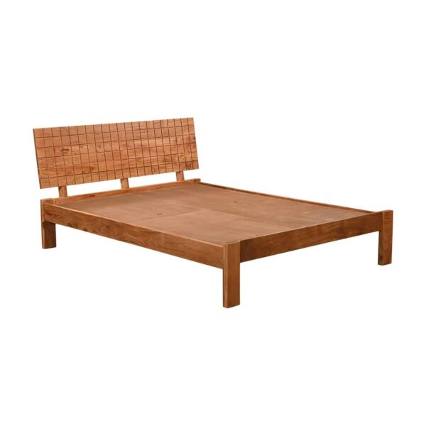 CAPITAL Κρεβάτι Διπλό, για Στρώμα 150x200cm, Ακακία Φυσικό 154x205x72cm - Image 2