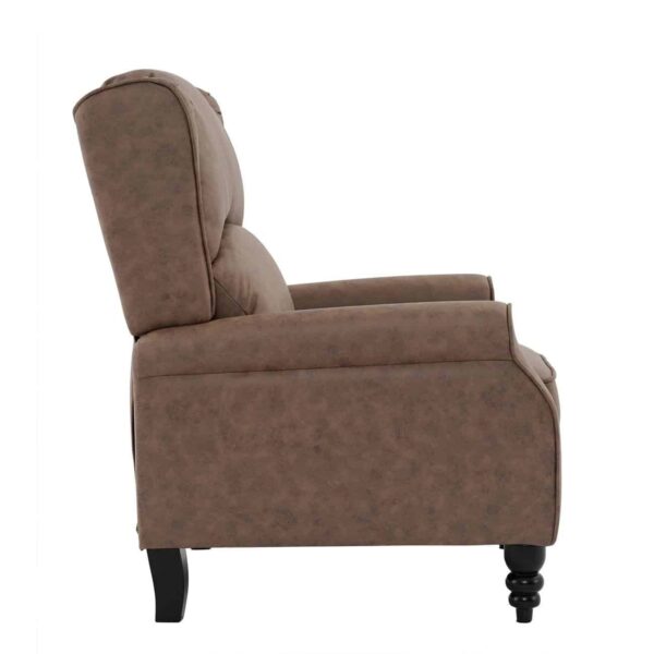 SIMPLE Relax Πολυθρόνα Μπερζέρα Σαλονιού, Καθιστικού, Ύφασμα Απόχρωση Antique Καφέ 72x84x97cm - Image 3