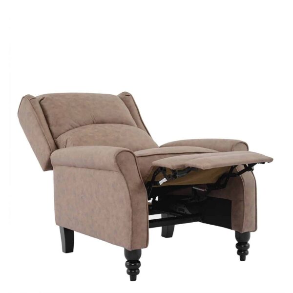 SIMPLE Relax Πολυθρόνα Μπερζέρα Σαλονιού, Καθιστικού, Ύφασμα Απόχρωση Antique Καφέ 72x84x97cm - Image 6