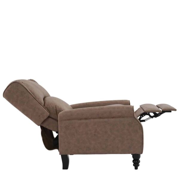 SIMPLE Relax Πολυθρόνα Μπερζέρα Σαλονιού, Καθιστικού, Ύφασμα Απόχρωση Antique Καφέ 72x84x97cm - Image 7
