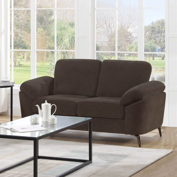 KATRINA Καναπές 2θ - Σαλονιού - Καθιστικού, Ύφασμα Καφέ, K/D 162x87x89cm - Image 2