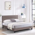 PRIMO Κρεβάτι Διπλό για Στρώμα 160x200cm, Ύφασμα Cappuccino, με Κεφαλάρι πολλαπλών θέσεων 169x215x117/127cm - Image 2