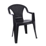 PORTOFINO Πολυθρόνα Τραπεζαρίας Κήπου - Βεράντας, PP Ανθρακί, Στοιβαζόμενη 57x56x80cm - Image 2