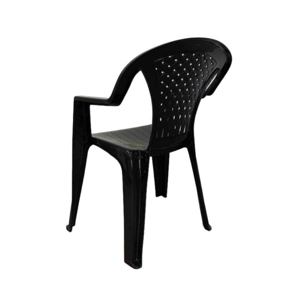 PORTOFINO Πολυθρόνα Τραπεζαρίας Κήπου - Βεράντας, PP Ανθρακί, Στοιβαζόμενη 57x56x80cm - Image 3