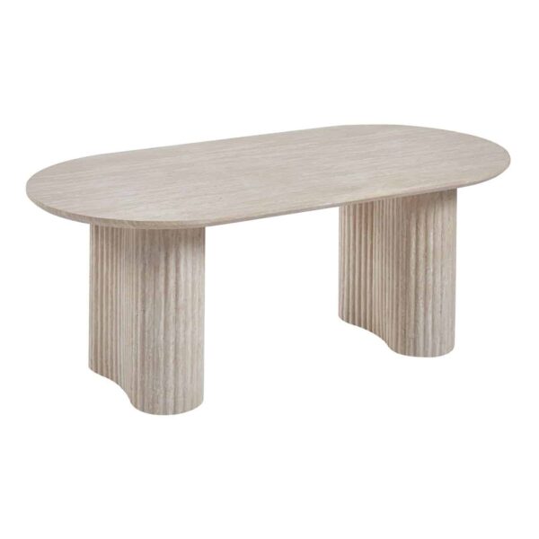 DIAZ Τραπεζάκι Σαλονιού-Καθιστικού, ΜDF Απόχρωση Natural Stone 120x60x45cm - Image 2